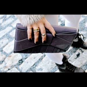 Zac Posen - Shirley Evening Bow Purple Clutch